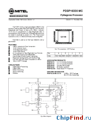 Datasheet PDSP16330MC manufacturer Mitel